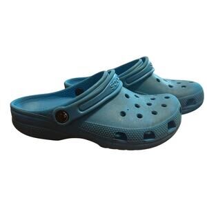 Crocs unisex boy/girls  blue slip on clog size 3 junior